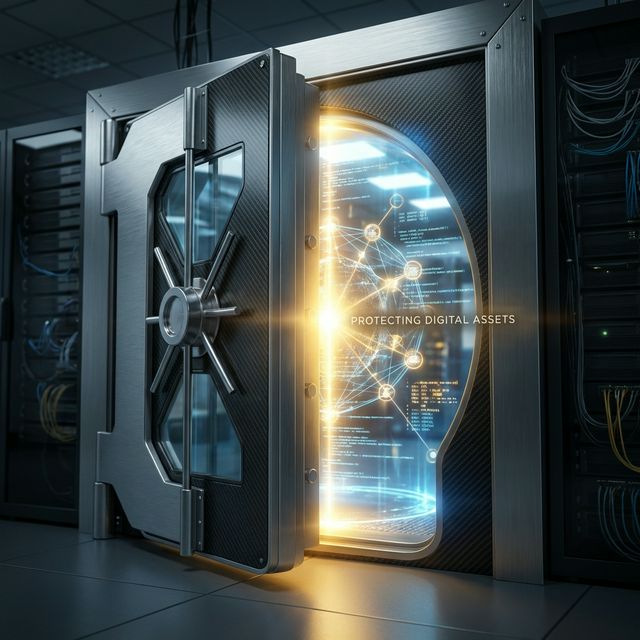 Digital vault protecting SEO assets